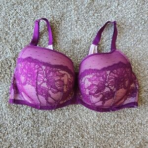 Torrid 40D Full-Coverage Balconette Lightly Lined Dot Lace Bra